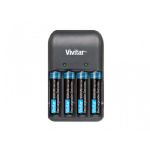 Vivitar BC-171 AA/AAA Battery Charger with 4AAA NiMH Batteries